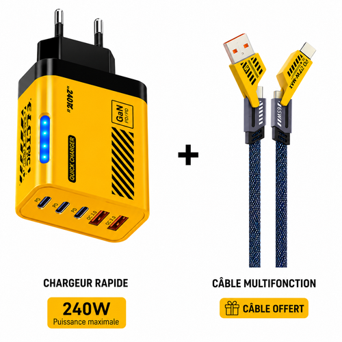 Chargeur Ultra rapide + câble offerte