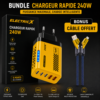 Chargeur Ultra rapide + câble offerte